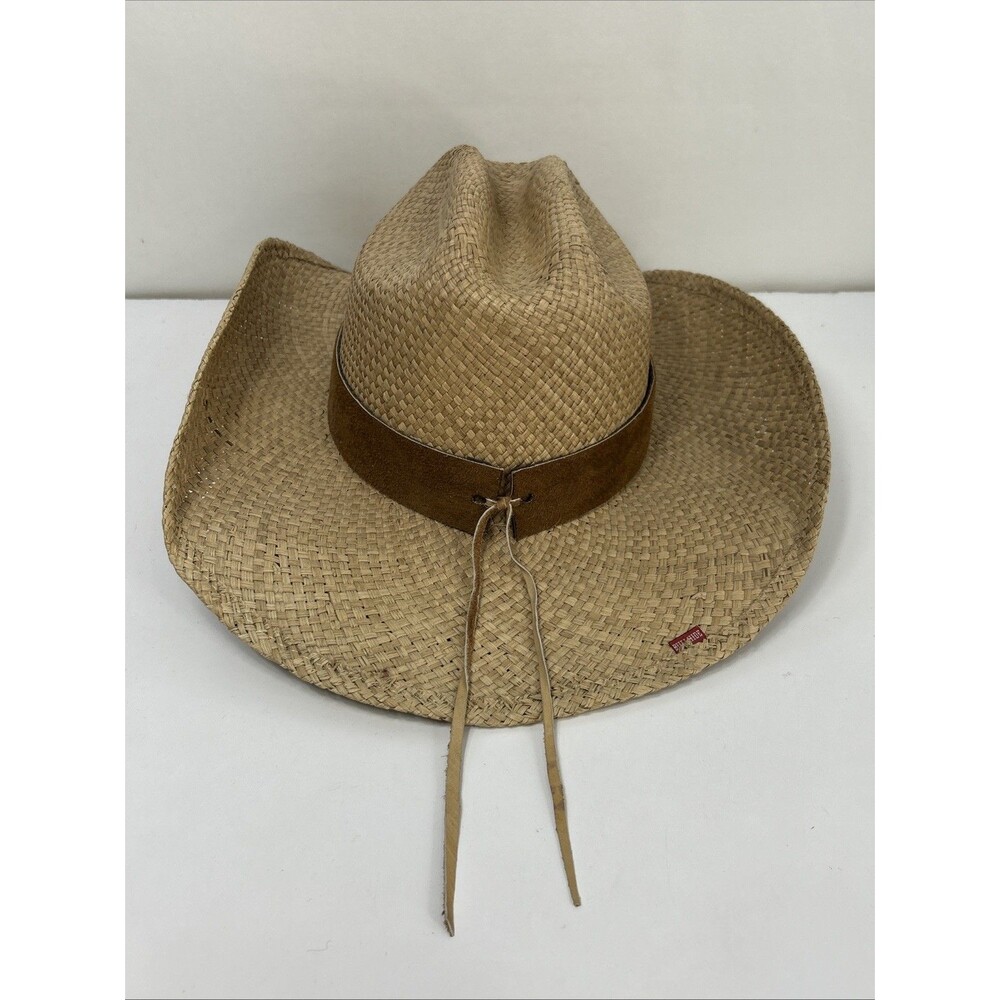 Bullhide Straw Leather Cowgirl Cowboy Hat Texas Longhorn Star Western Rodeo - Picture 4 of 13